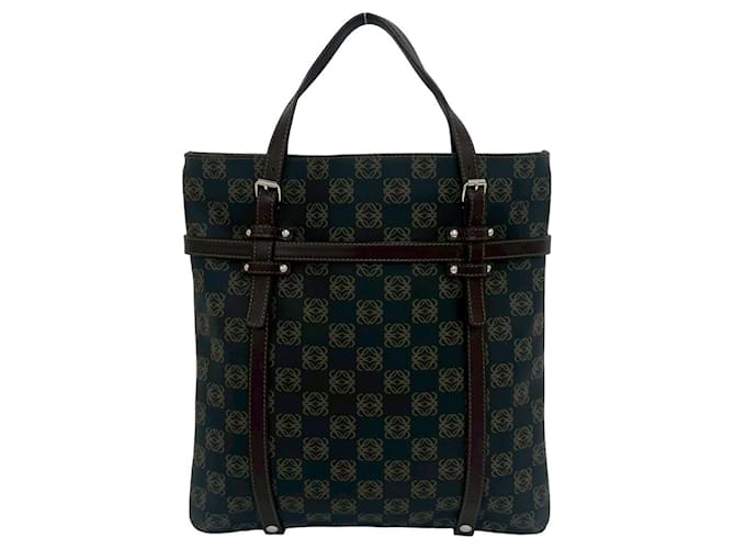 Bolso Tote Loewe Repeat Anagram Pattern Castaño - vista 3