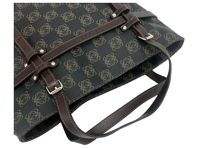 Bolso Tote Loewe Repeat Anagram Pattern Castaño - vista 4