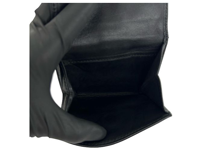 Loewe Anagram Präge-Logo Nappa Leder Bi-fold Mini Wallet Schwarz - Ansicht 10