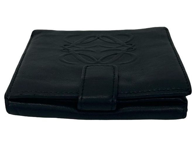 Loewe Anagram Präge-Logo Nappa Leder Bi-fold Mini Wallet Schwarz - Ansicht 3