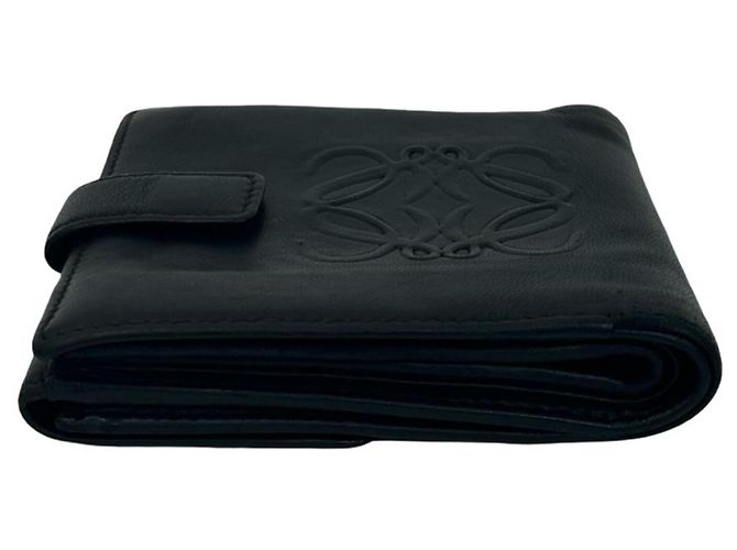 Loewe Anagram Präge-Logo Nappa Leder Bi-fold Mini Wallet Schwarz - Ansicht 4