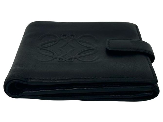 Loewe Anagram Präge-Logo Nappa Leder Bi-fold Mini Wallet Schwarz - Ansicht 5