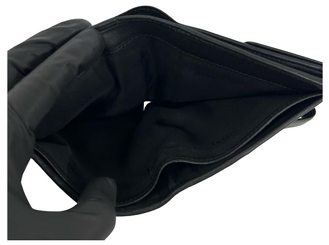 Loewe Anagram Präge-Logo Nappa Leder Bi-fold Mini Wallet Schwarz - Ansicht 8