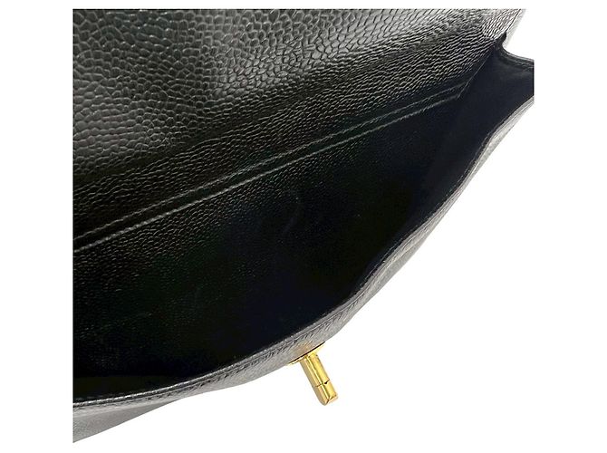Chanel Vintage Coco Mark Caviar Leder Mini Tote Bag Schwarz - Ansicht 10