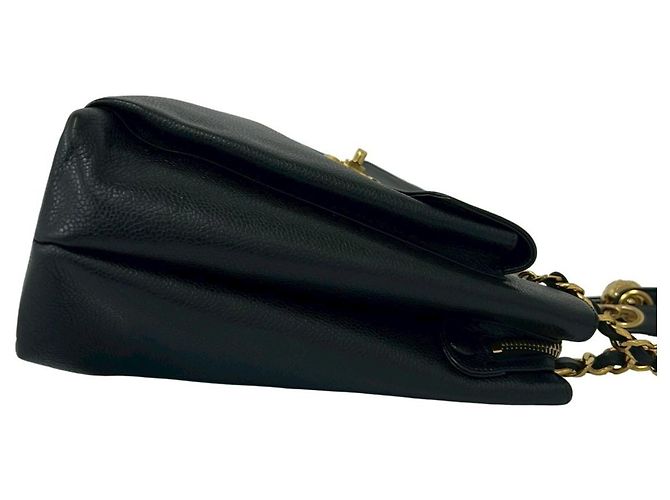 Chanel Vintage Coco Mark Caviar Leder Mini Tote Bag Schwarz - Ansicht 6