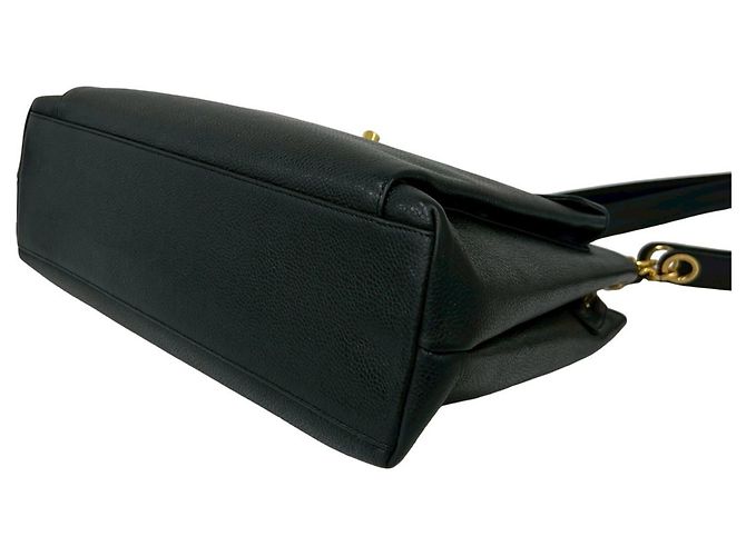 Chanel Vintage Coco Mark Caviar Leder Mini Tote Bag Schwarz - Ansicht 8