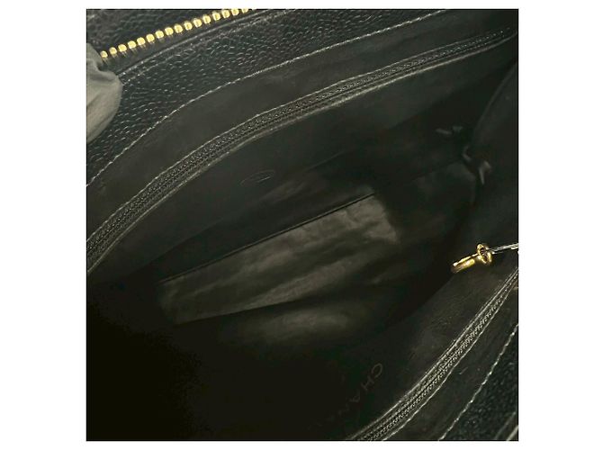 Chanel Vintage Coco Mark Caviar Leder Mini Tote Bag Schwarz - Ansicht 9