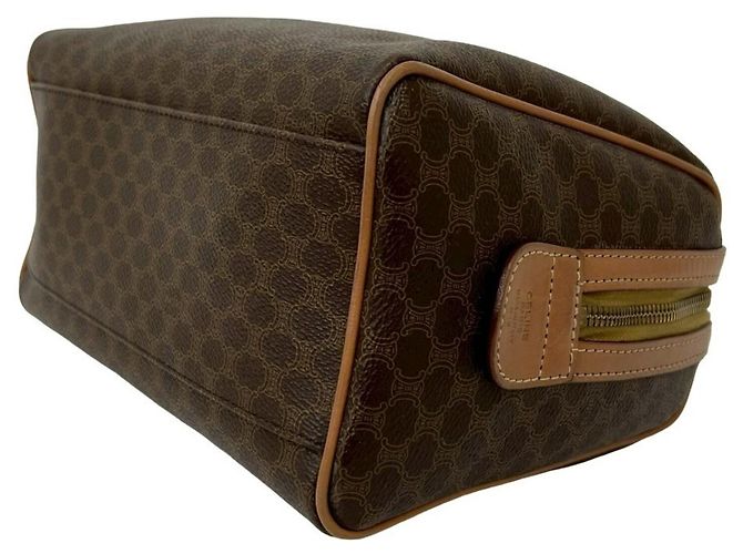 Triomphe Céline CELINE Vintage Macadam Blazon Leder Handtasche Braun - Ansicht 8