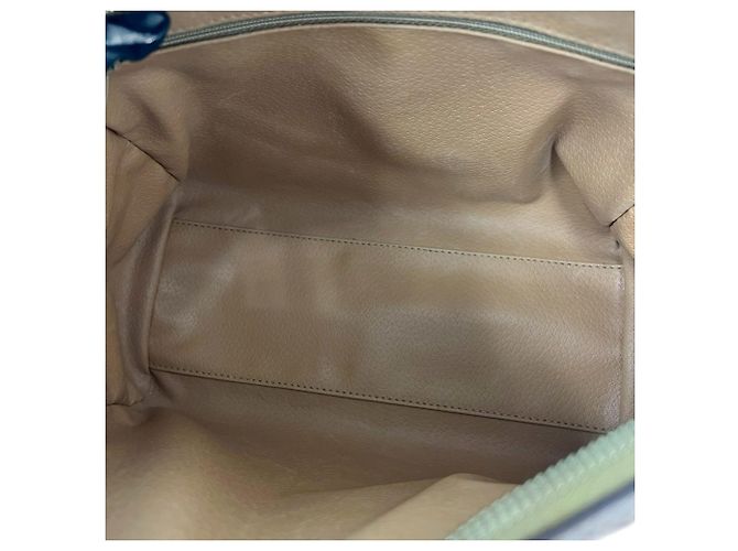 Triomphe Céline CELINE Vintage Macadam Blazon Leder Handtasche Braun - Ansicht 9