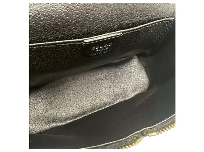 Céline CELINE Vintage Macadam Blazon Triomphe Pattern Handtasche Braun Schwarz - Ansicht 9