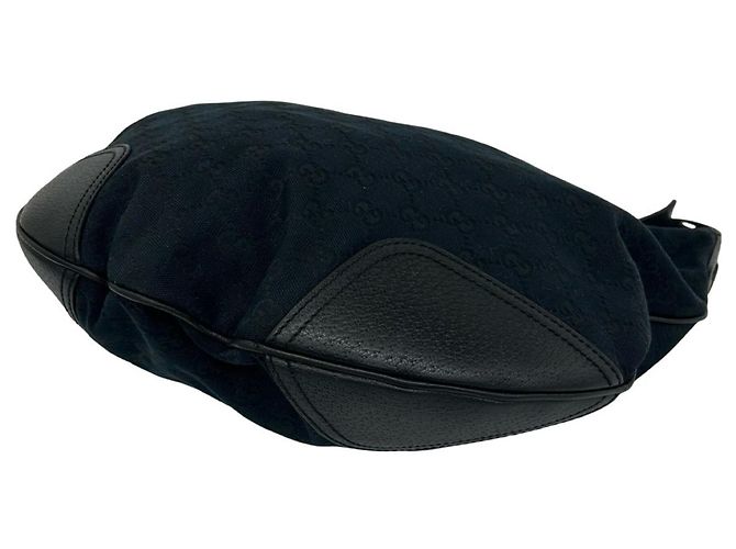 Borsa Hobo GUCCI Princy Sherry Line Nero Blu navy - vista 8