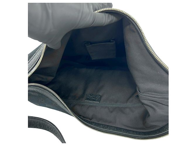 Borsa Hobo GUCCI Princy Sherry Line Nero Blu navy - vista 9
