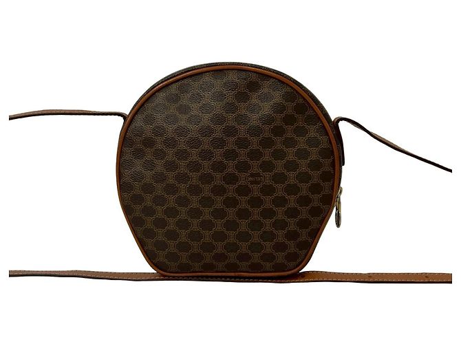 Céline CELINE Borsa a tracolla mini Vintage Macadam Blazon Triomphe Pattern Marrone - vista 3