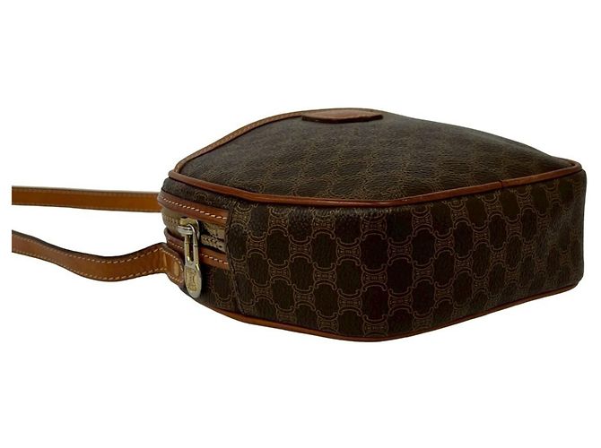 Céline CELINE Borsa a tracolla mini Vintage Macadam Blazon Triomphe Pattern Marrone - vista 7