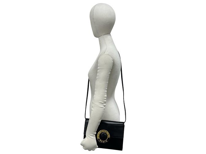 Céline Celine Vintage Circle Logo Hardware Leather Shoulder Bag - view 2
