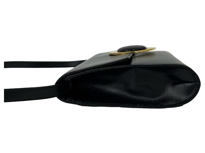 Céline Celine Vintage Circle Logo Hardware Leather Shoulder Bag - view 5