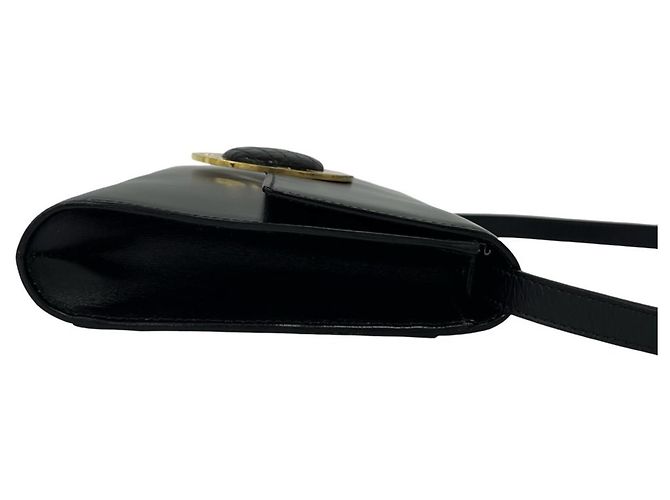 Céline Celine Vintage Circle Logo Hardware Leather Shoulder Bag - view 6