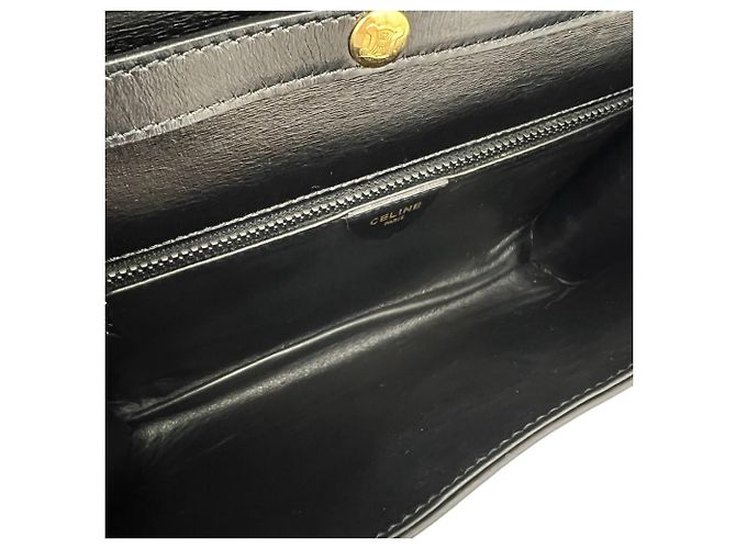 Céline Celine Vintage Circle Logo Hardware Leather Shoulder Bag - view 9