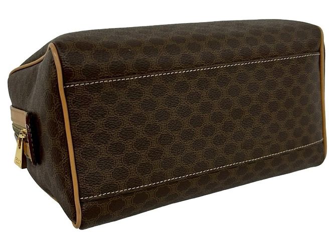 Céline Celine Vintage Macadam Blazon Logo Pattern Handtasche Braun - Ansicht 7