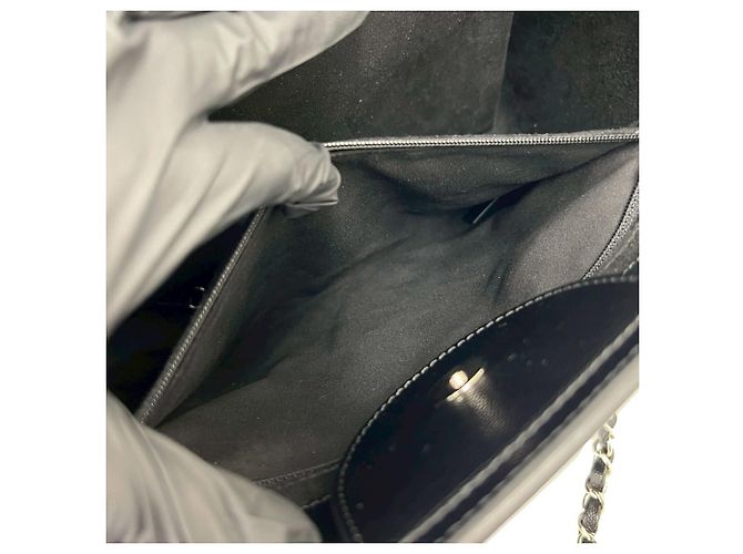 Borsa Tote Chanel Deauville Coco Mark Logo Nero - vista 10
