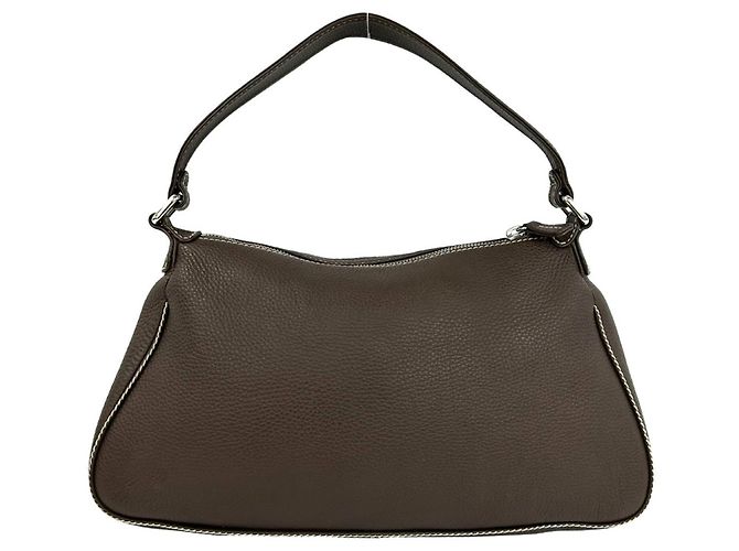 Borsa a tracolla e tote in pelle marrone Chanel - vista 3