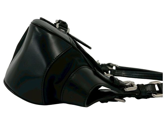 Mini borsa a tracolla in nylon Tessuto e pelle Prada Nero - vista 6