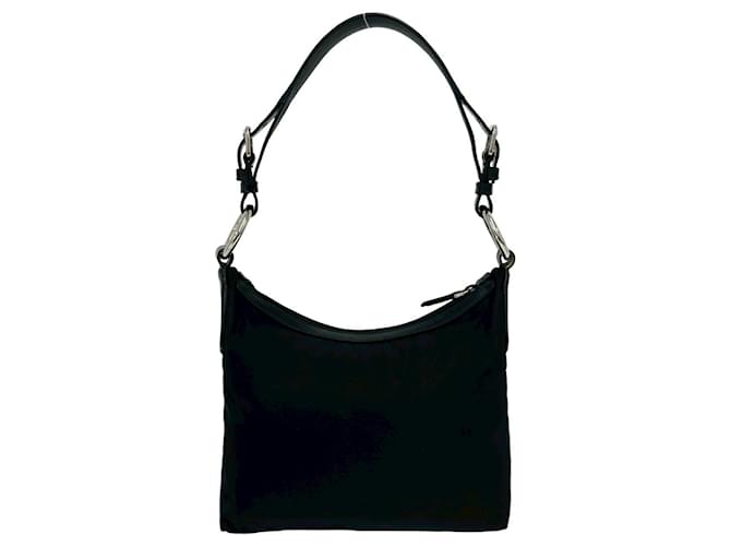 Tote Borsa a mano in nylon nero e pelle Prada - vista 3