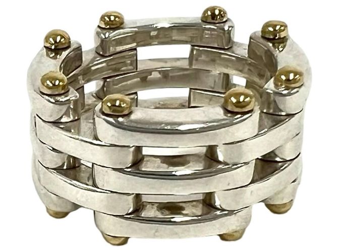 Anillo Tiffany Gate de Tiffany & Co. Plata Dorado - vista 4