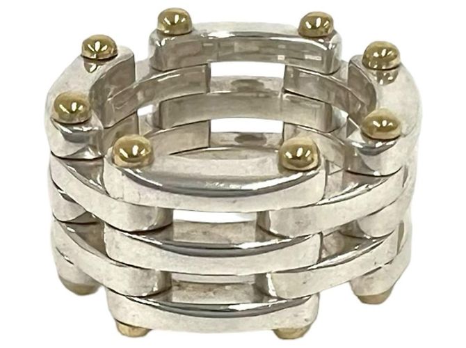 Anillo Tiffany Gate de Tiffany & Co. Plata Dorado - vista 6