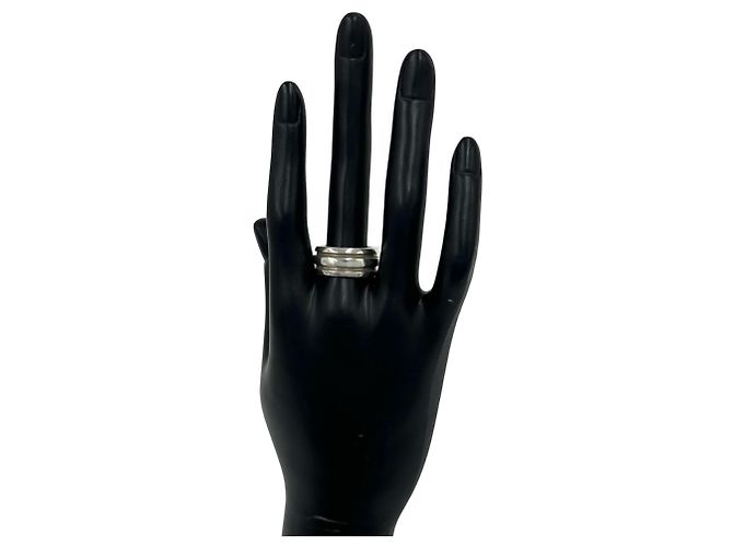 Tiffany & Co Tiffany Vintage Grooved Double Line Ring Silber - Ansicht 2