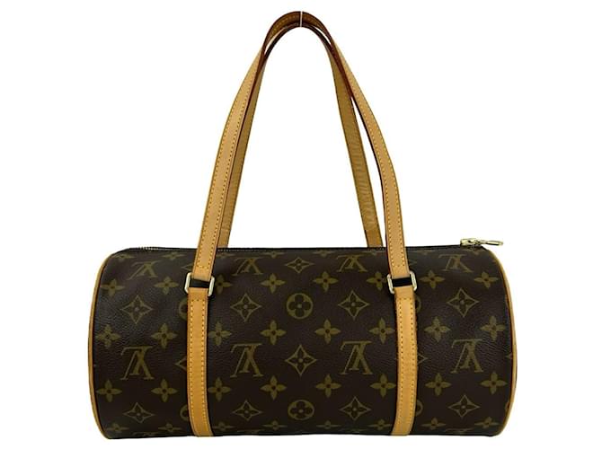 Borsa Louis Vuitton Papillon 30 Monogram Pattern Leather Marrone - vista 3