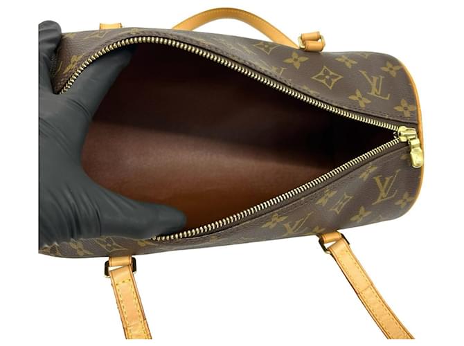 Borsa Louis Vuitton Papillon 30 Monogram Pattern Leather Marrone - vista 9