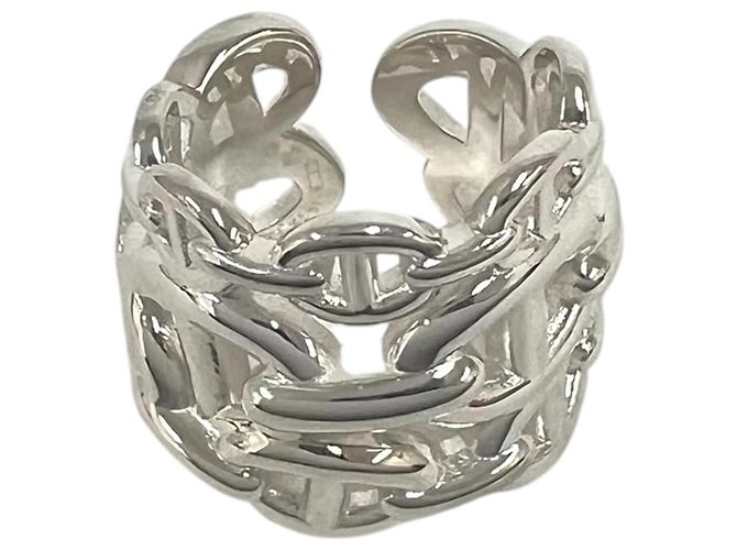 Hermès HERMES Chaine d'Ancre Enchainee GM Ring Argento - vista 2