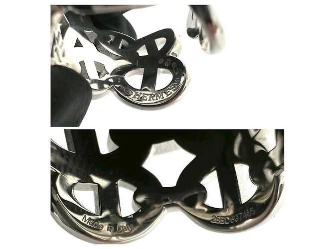 Hermès HERMES Chaine d'Ancre Enchainee GM Ring Argento - vista 3