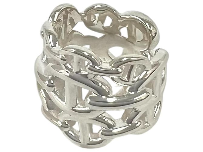 Hermès HERMES Chaine d'Ancre Enchainee GM Ring Argento - vista 4