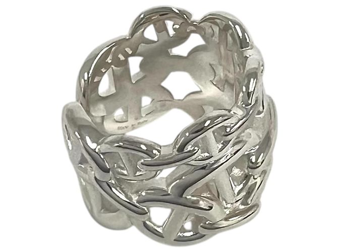 Hermès HERMES Chaine d'Ancre Enchainee GM Ring Argento - vista 5