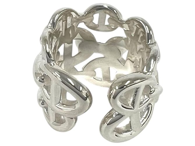 Hermès HERMES Chaine d'Ancre Enchainee GM Ring Argento - vista 6