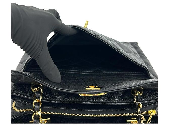 Borsa Tote Chanel Matelassé Coco Mark Black Nero - vista 10