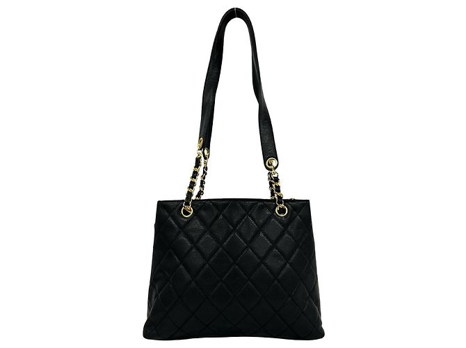 Borsa Tote Chanel Matelassé Coco Mark Black Nero - vista 3