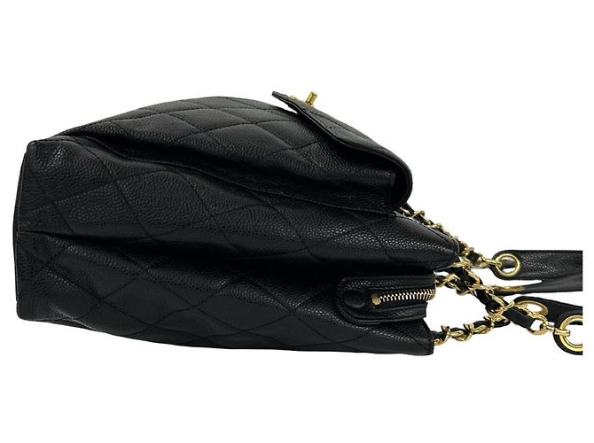 Borsa Tote Chanel Matelassé Coco Mark Black Nero - vista 6