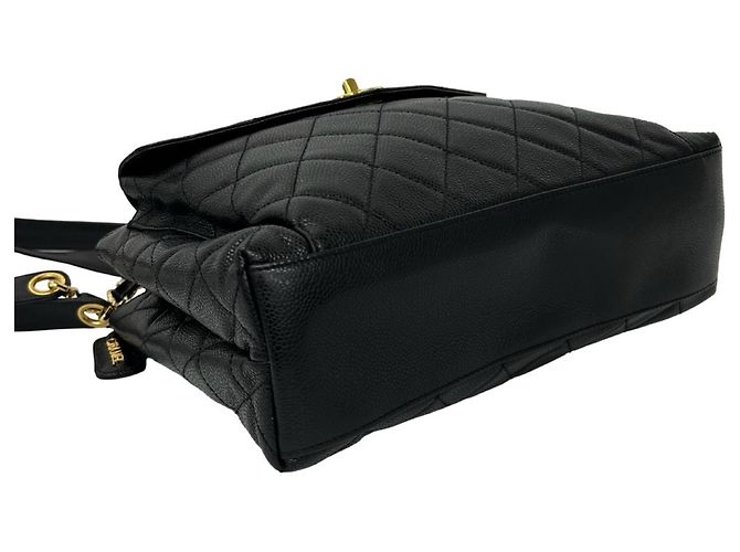 Borsa Tote Chanel Matelassé Coco Mark Black Nero - vista 7