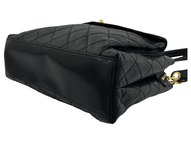 Borsa Tote Chanel Matelassé Coco Mark Black Nero - vista 8