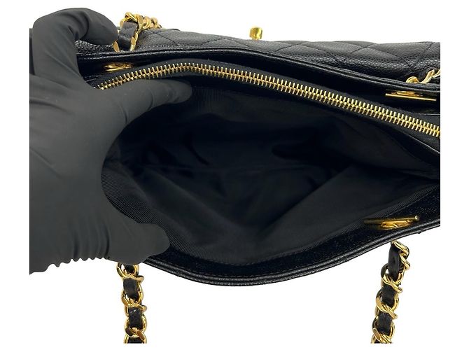 Borsa Tote Chanel Matelassé Coco Mark Black Nero - vista 9