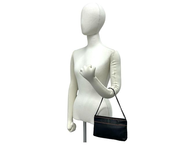 Borsa Chanel in pelle di agnello nera Nero - vista 2