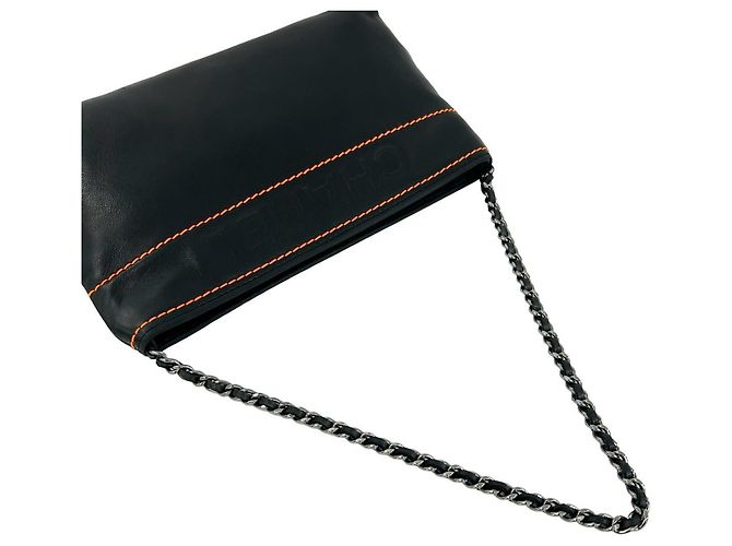 Borsa Chanel in pelle di agnello nera Nero - vista 4