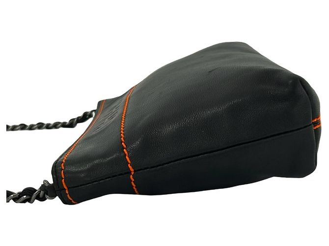 Borsa Chanel in pelle di agnello nera Nero - vista 5