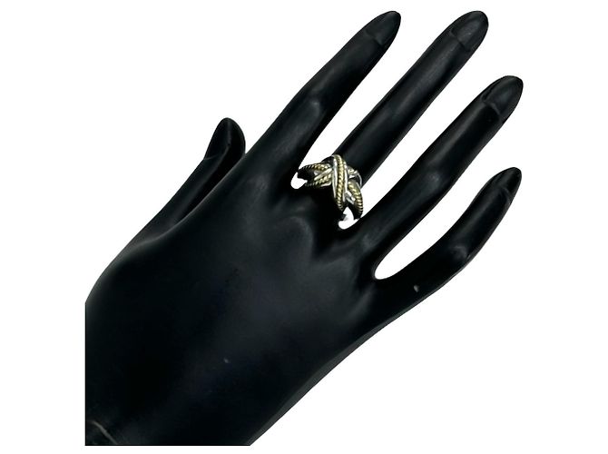 Tiffany & Co. Signature Cross Ring Silber Golden - Ansicht 2