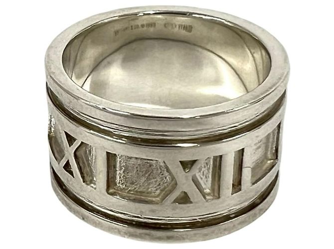Tiffany & Co Anello Tiffany Vintage Wide Atlas Band in Argento 925 - vista 6
