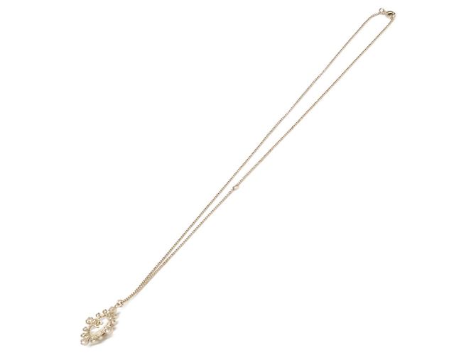 Collana con pendente di perle placcata oro Chanel - vista 2