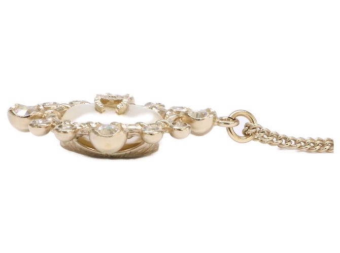 Collana con pendente di perle placcata oro Chanel - vista 3